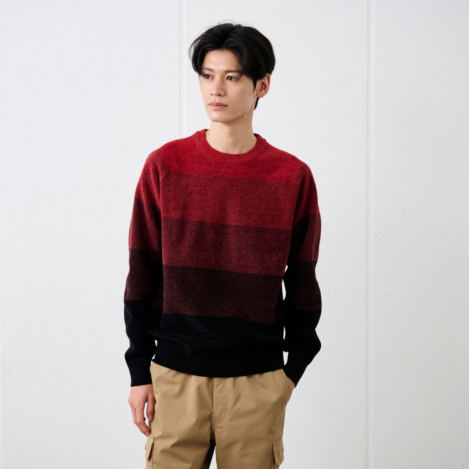 ハイゲージモール　クルーネックプルオーバー