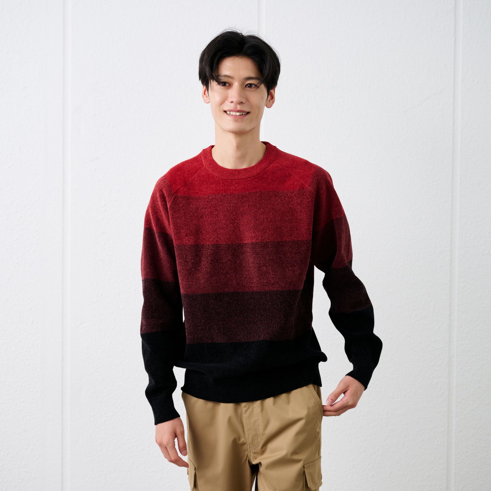ハイゲージモール　クルーネックプルオーバー