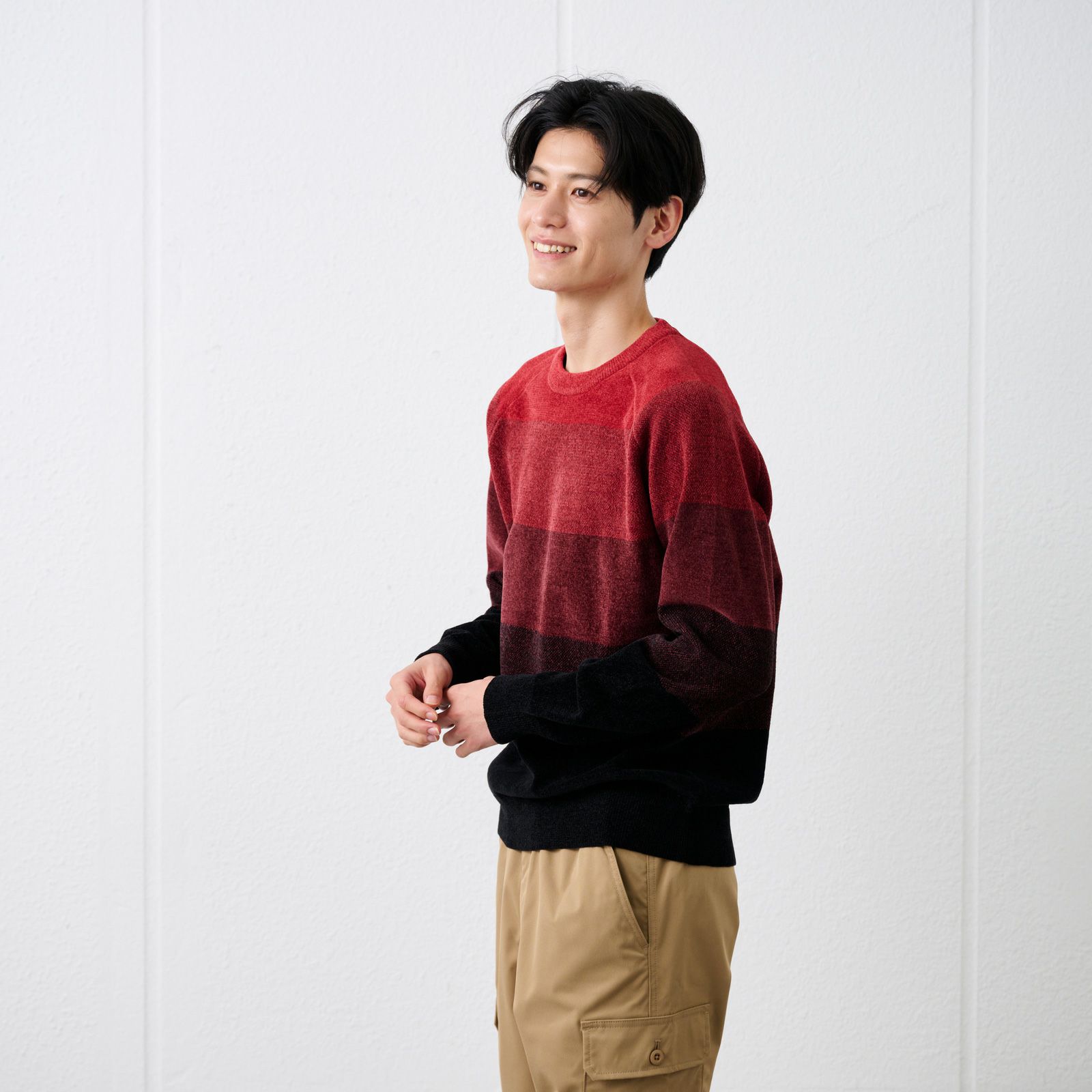 ハイゲージモール　クルーネックプルオーバー