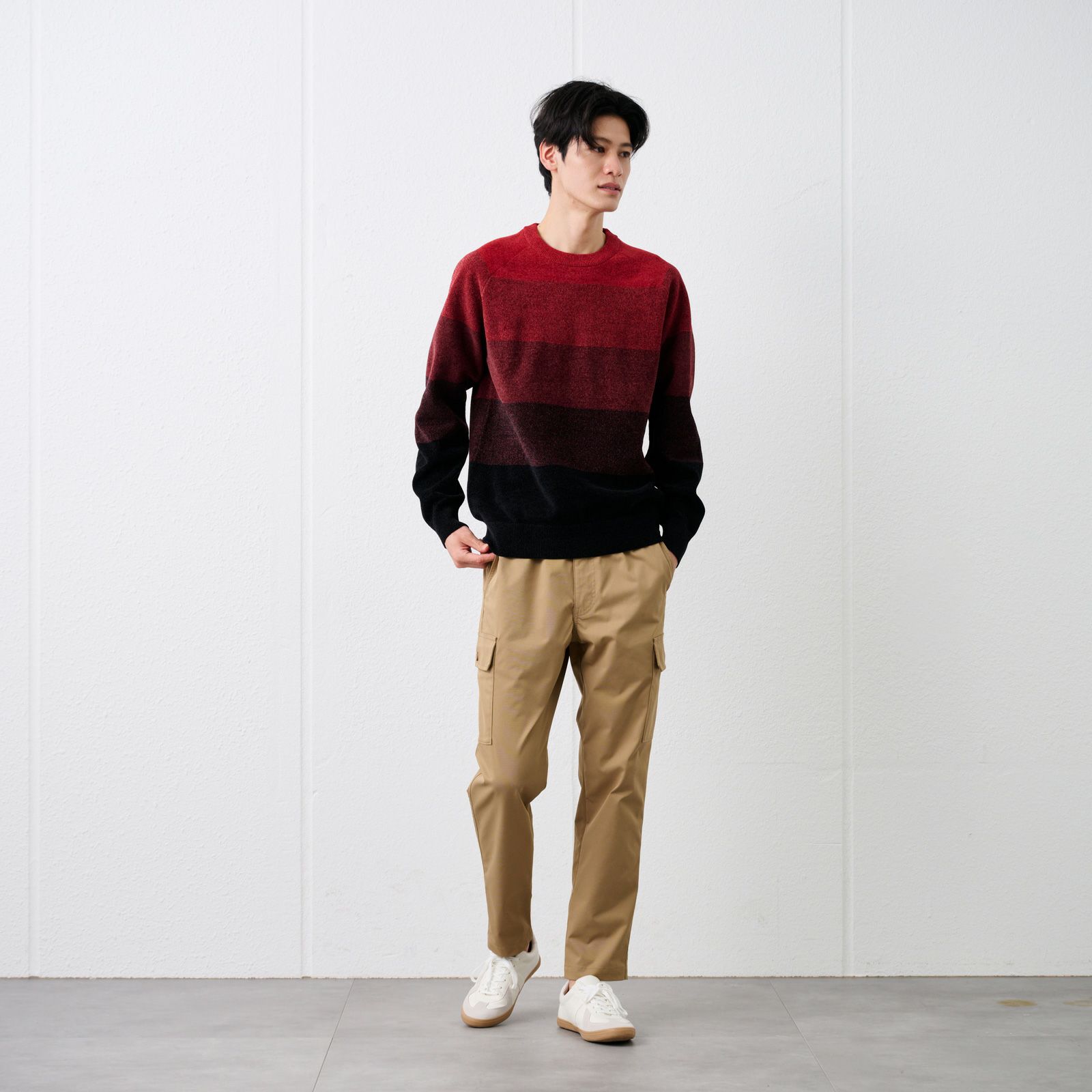 ハイゲージモール　クルーネックプルオーバー