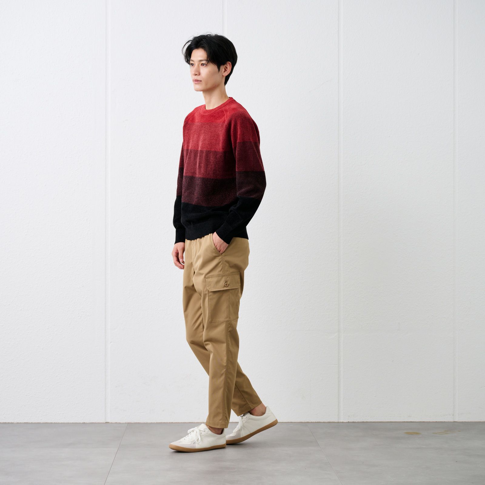 ハイゲージモール　クルーネックプルオーバー