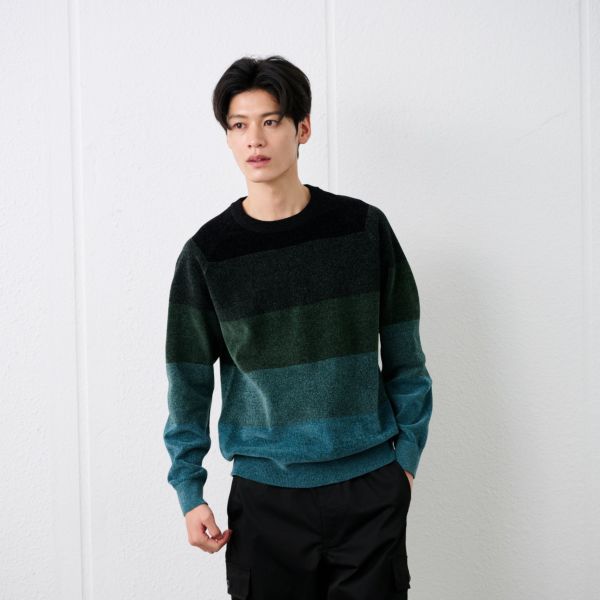 ハイゲージモール　クルーネックプルオーバー