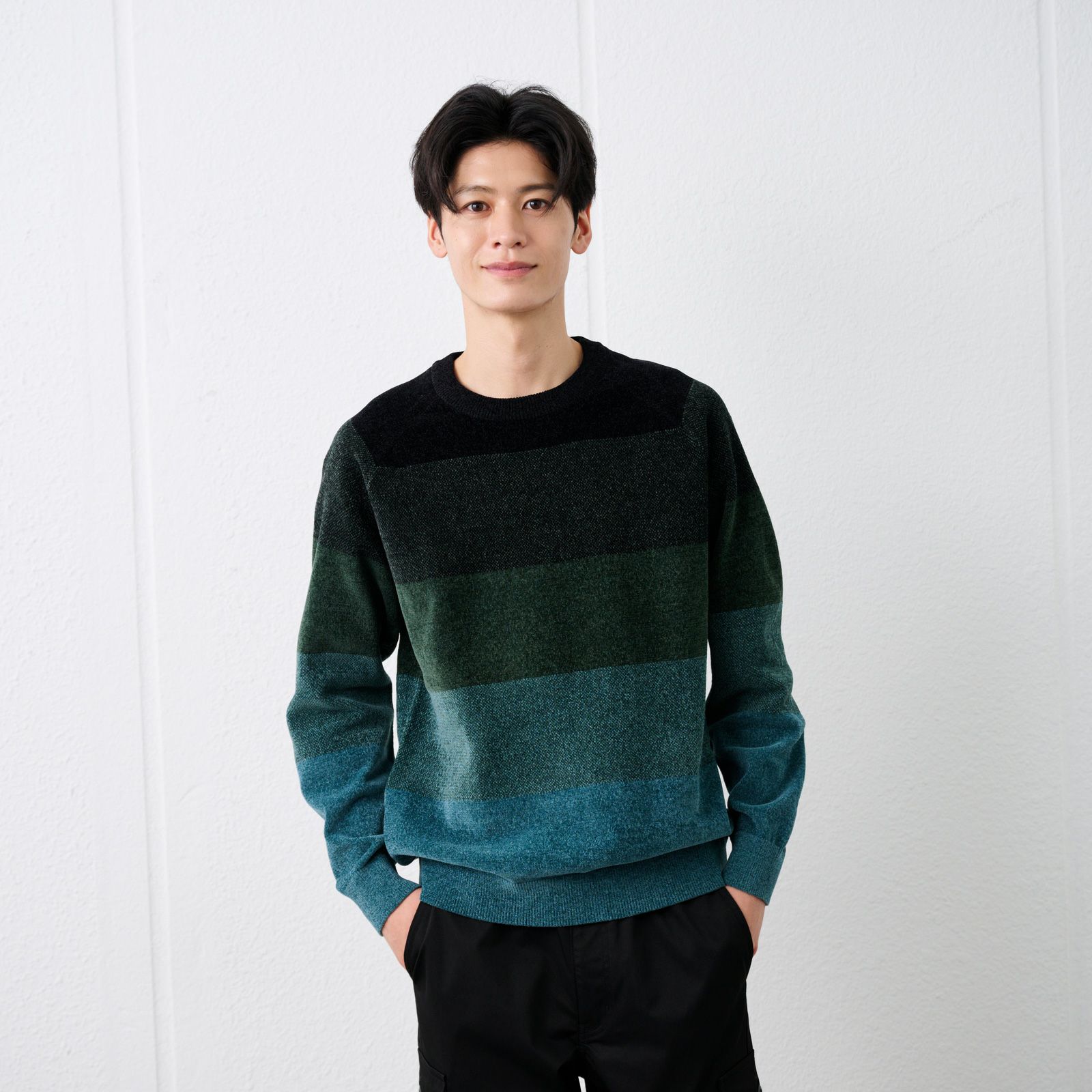 ハイゲージモール　クルーネックプルオーバー