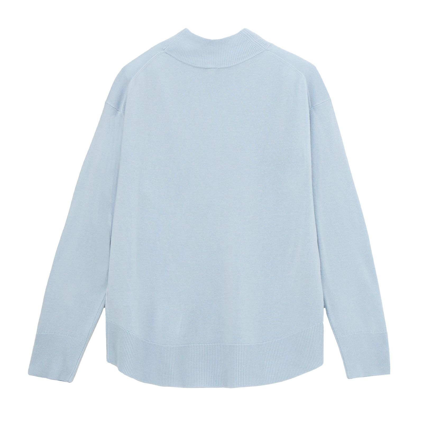 洗える・保温　シフォンタッチ　モックネックプルオーバー