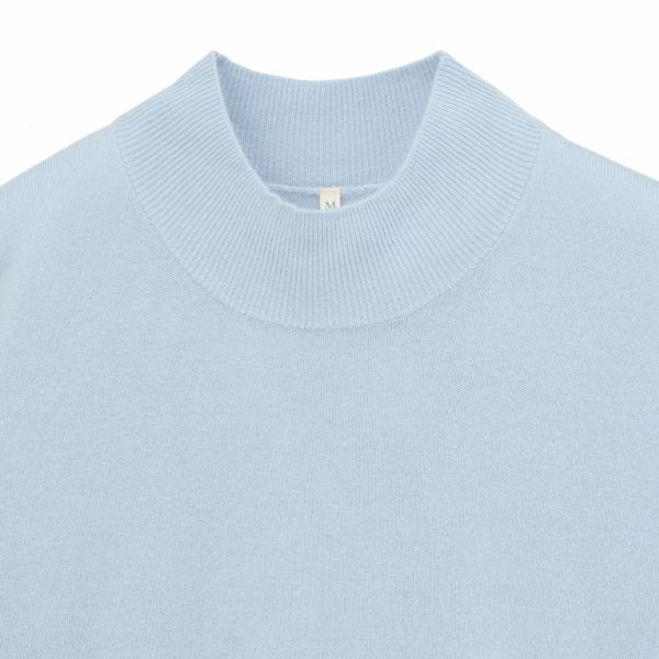 洗える・保温　シフォンタッチ　モックネックプルオーバー