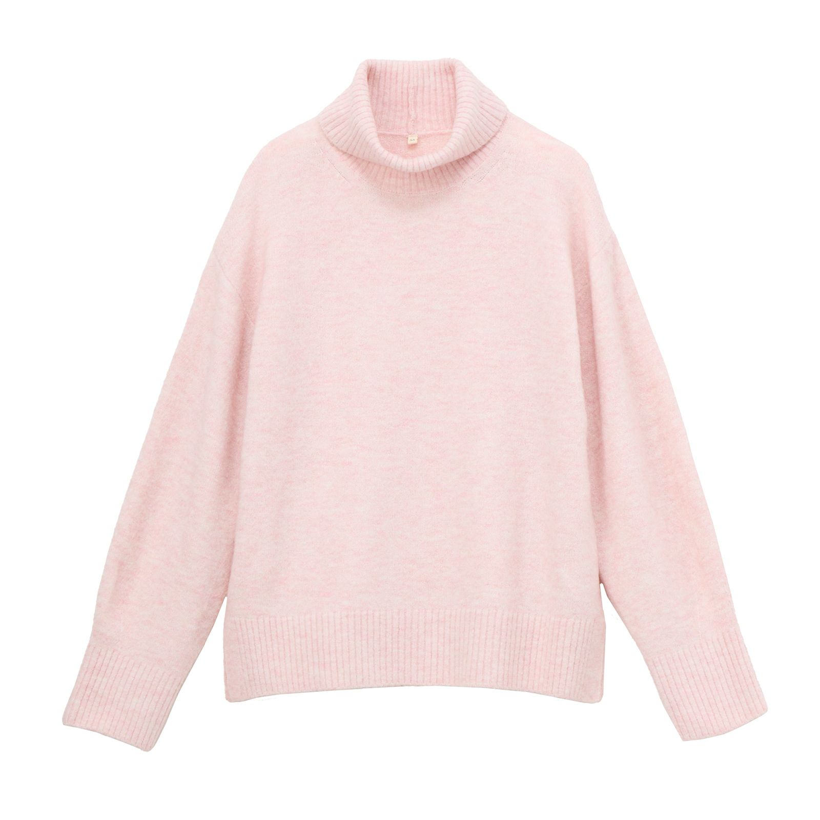 洗える・保湿　ブラッシュヤーン襟スリットプルオーバー