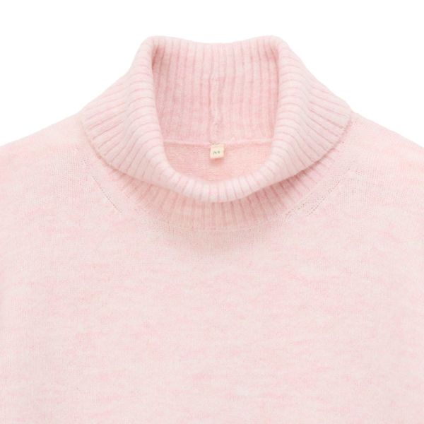 洗える・保湿　ブラッシュヤーン襟スリットプルオーバー