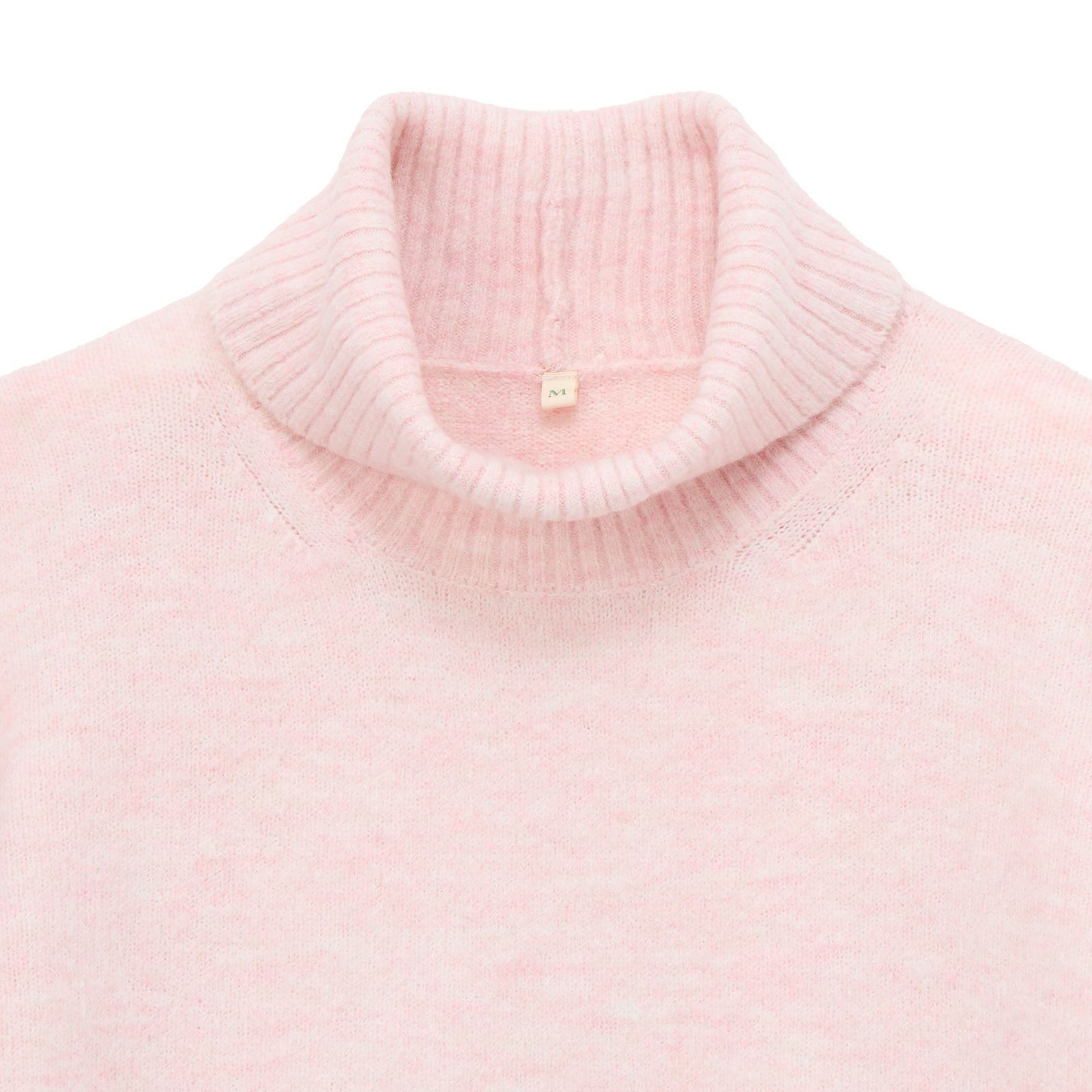 洗える・保湿　ブラッシュヤーン襟スリットプルオーバー