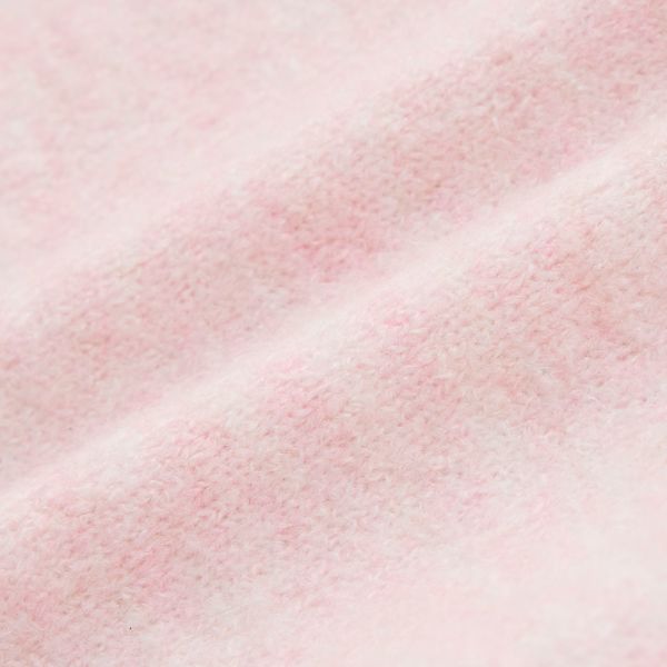 洗える・保湿　ブラッシュヤーン襟スリットプルオーバー