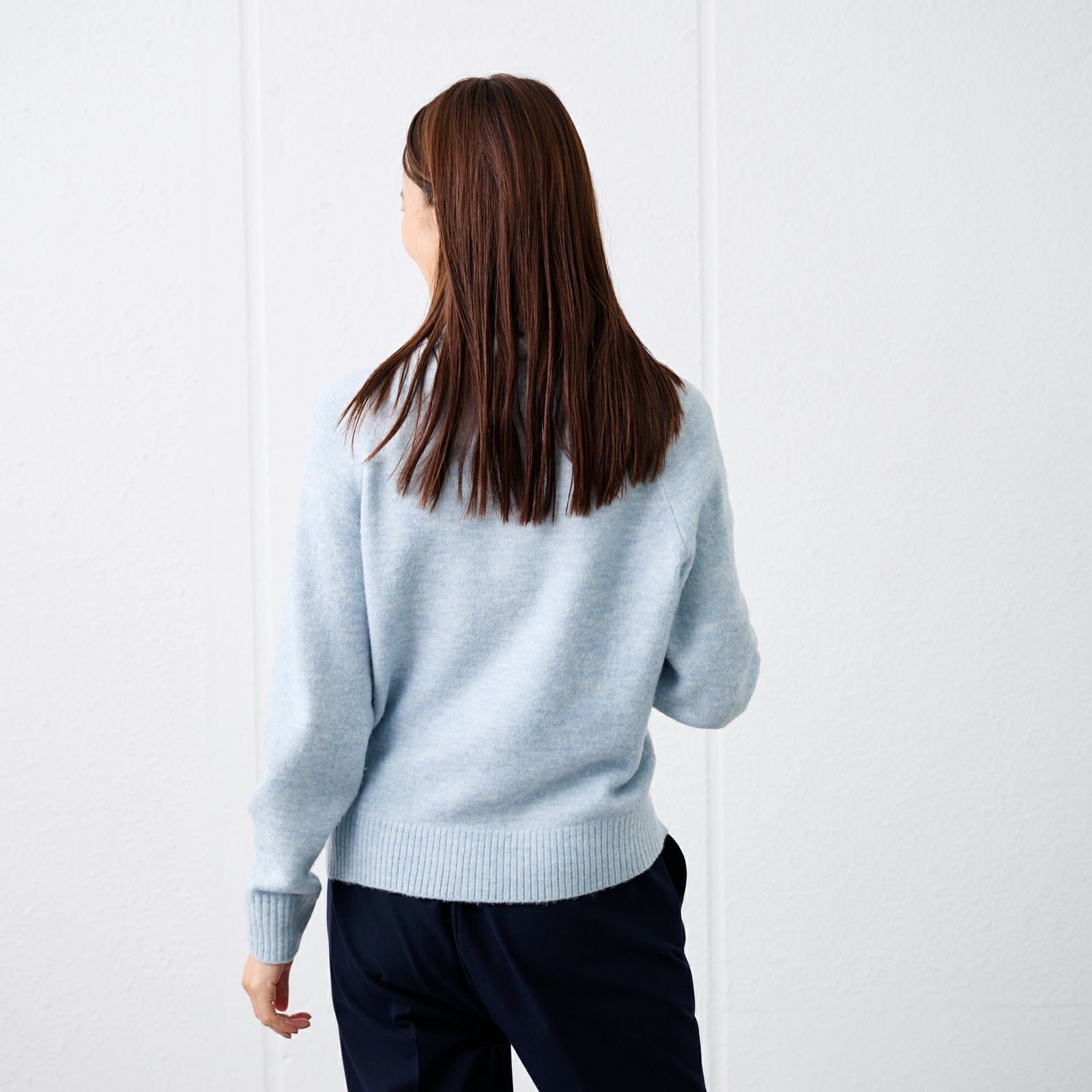 洗える・保湿　ブラッシュヤーンドクターネックプルオーバー