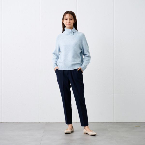 洗える・保湿　ブラッシュヤーンドクターネックプルオーバー