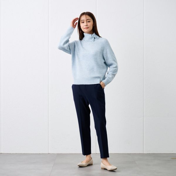 洗える・保湿　ブラッシュヤーンドクターネックプルオーバー