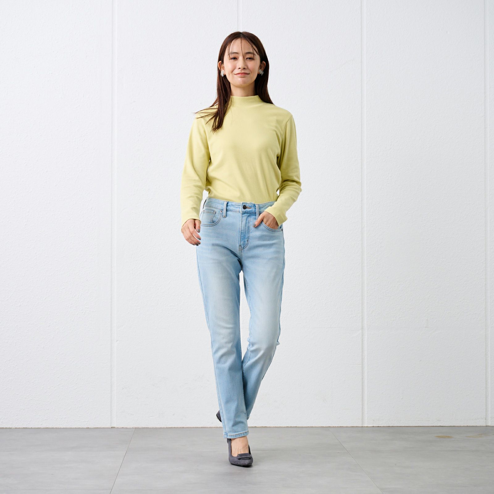 匠ジーンズ　ストレッチデニムスリムパンツ