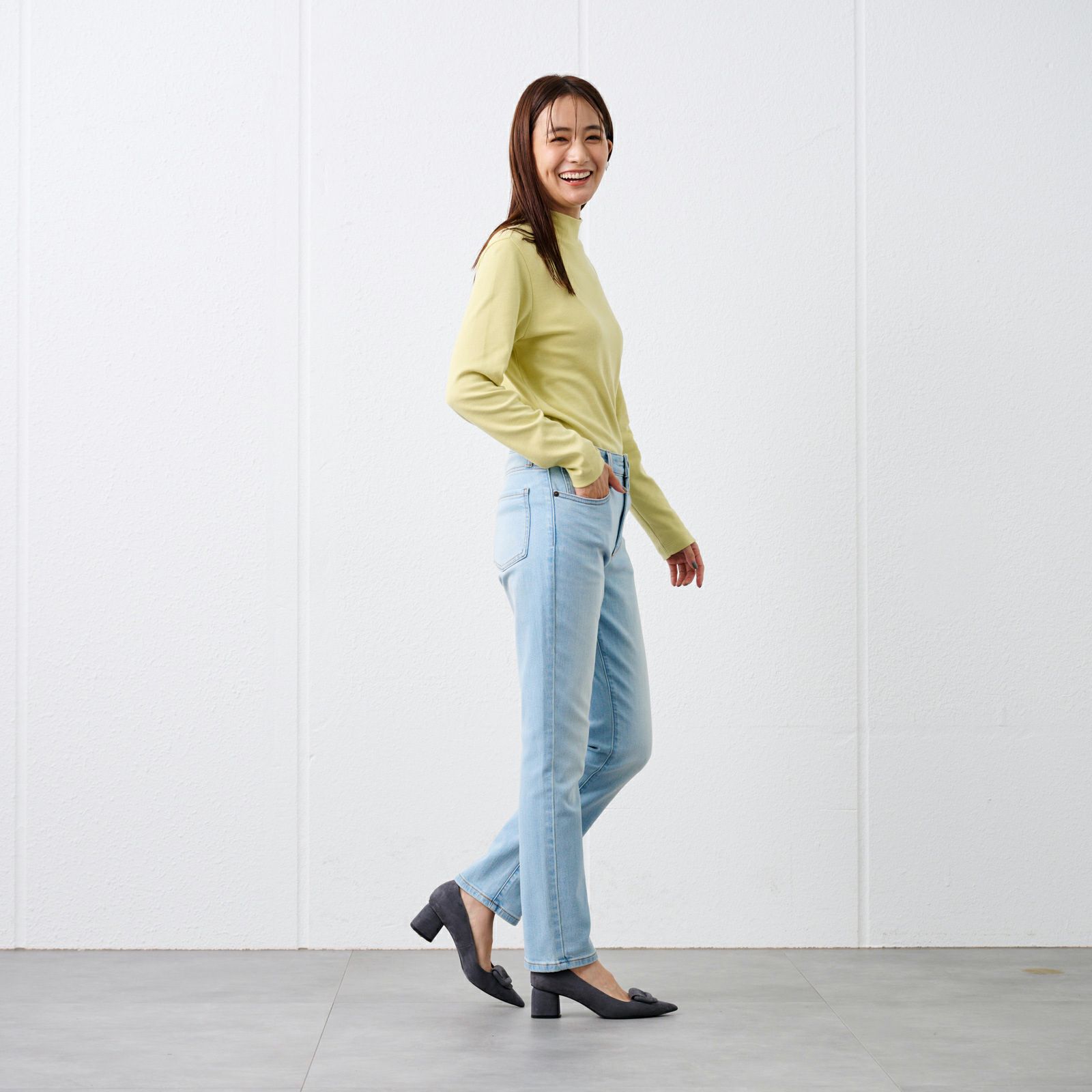 匠ジーンズ　ストレッチデニムスリムパンツ