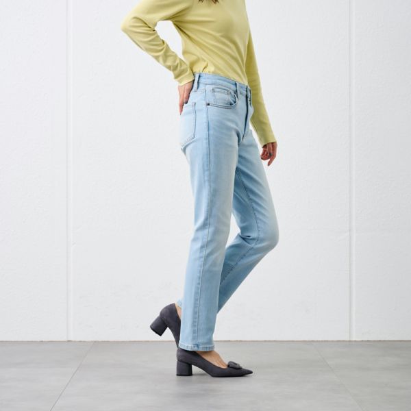 匠ジーンズ　ストレッチデニムスリムパンツ