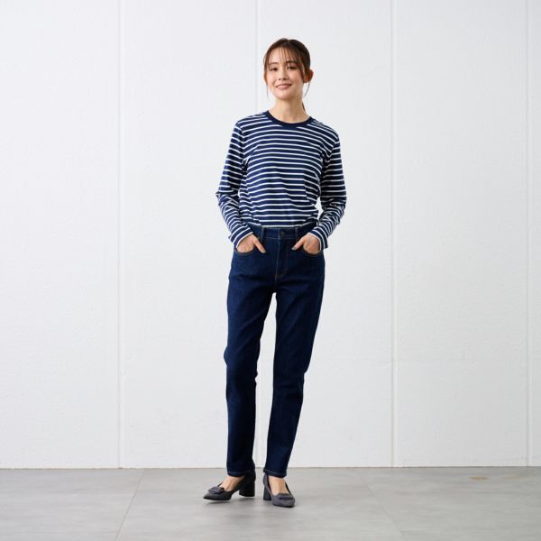 匠ジーンズ　ストレッチデニムスリムパンツ