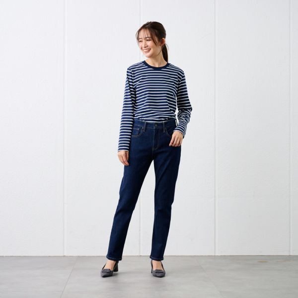 匠ジーンズ　ストレッチデニムスリムパンツ