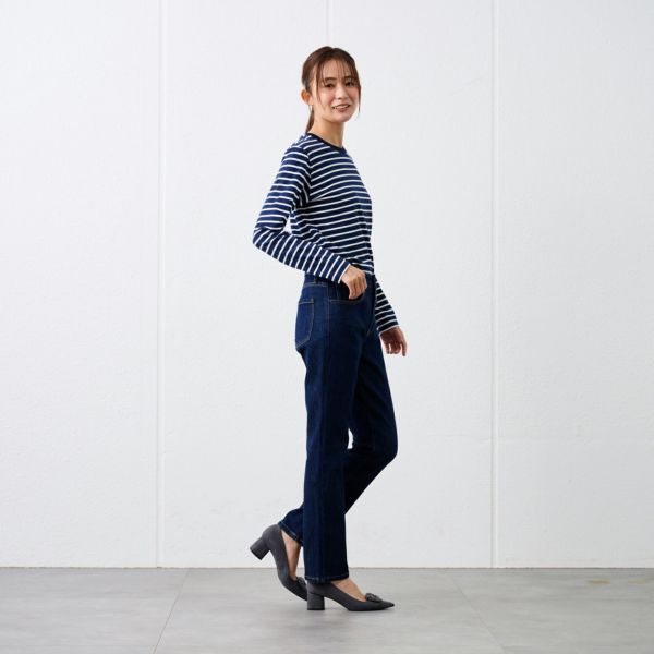 匠ジーンズ　ストレッチデニムスリムパンツ