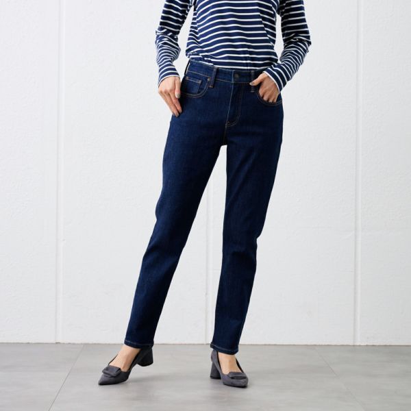 匠ジーンズ　ストレッチデニムスリムパンツ