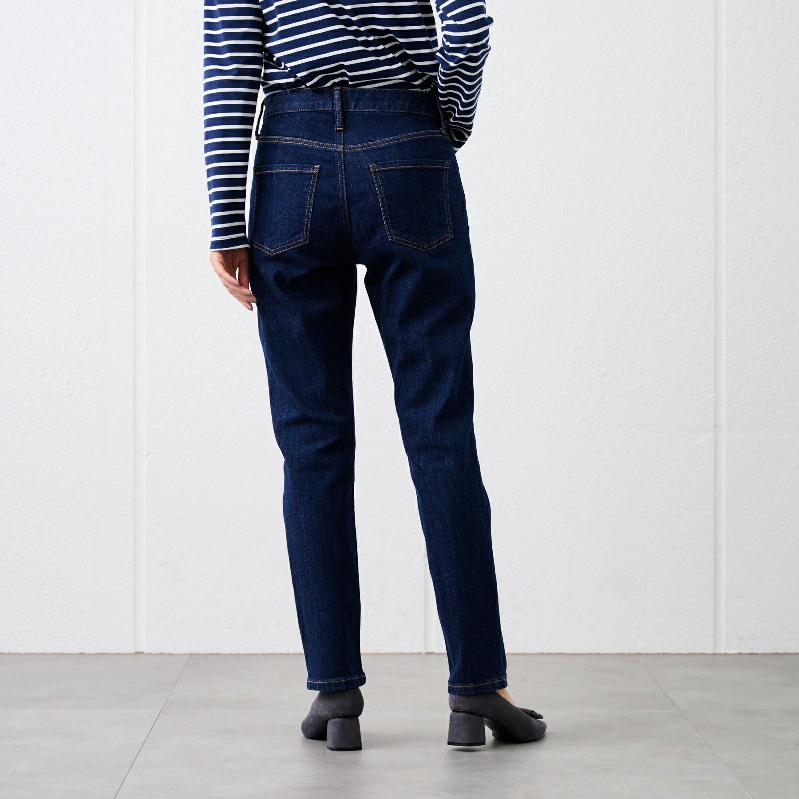 匠ジーンズ　ストレッチデニムスリムパンツ