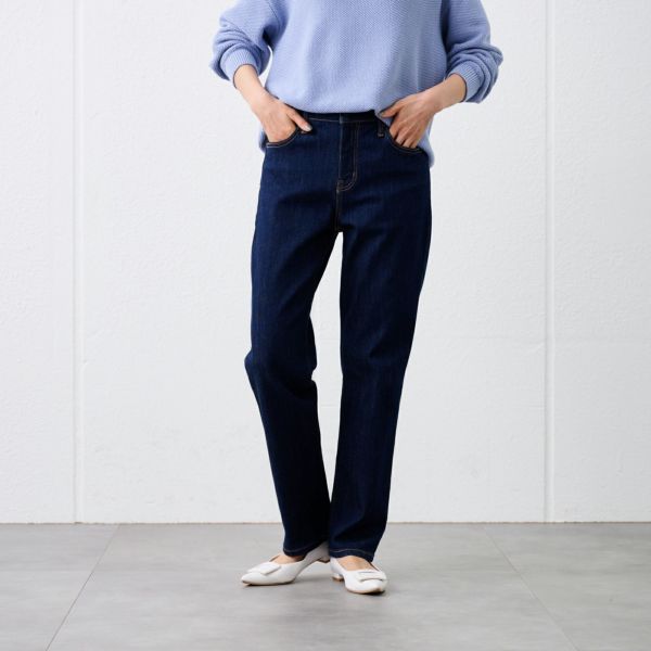 匠ジーンズ　ストレッチデニムストレートパンツ
