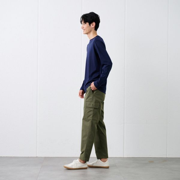 シルキーコットン　スムース長袖Tシャツ