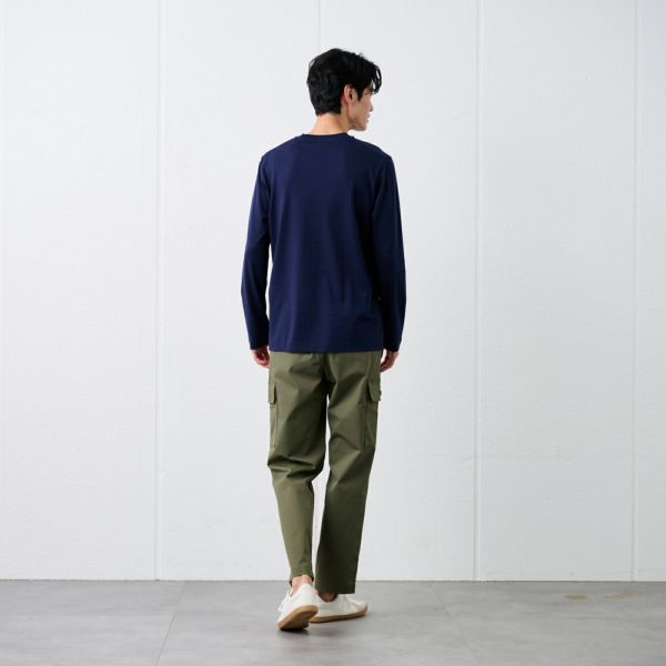 シルキーコットン　スムース長袖Tシャツ