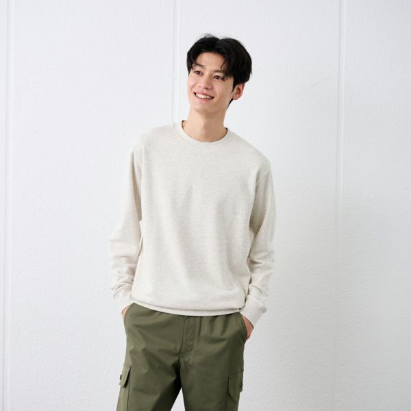 裏毛スウェット　クルーネックプルオーバー