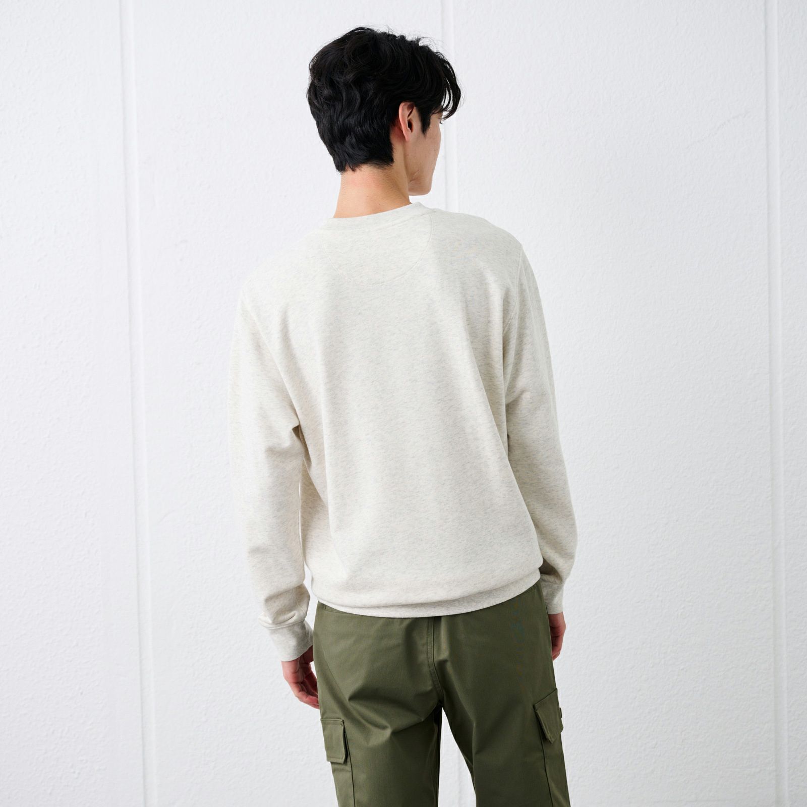 裏毛スウェット　クルーネックプルオーバー