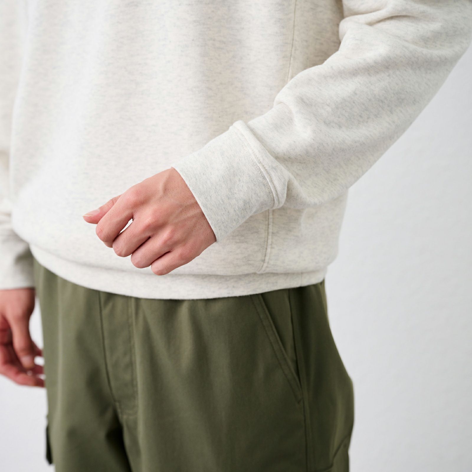 裏毛スウェット　クルーネックプルオーバー